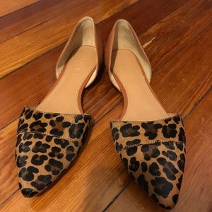 JCrew Pointed Toe Cheetah Flats